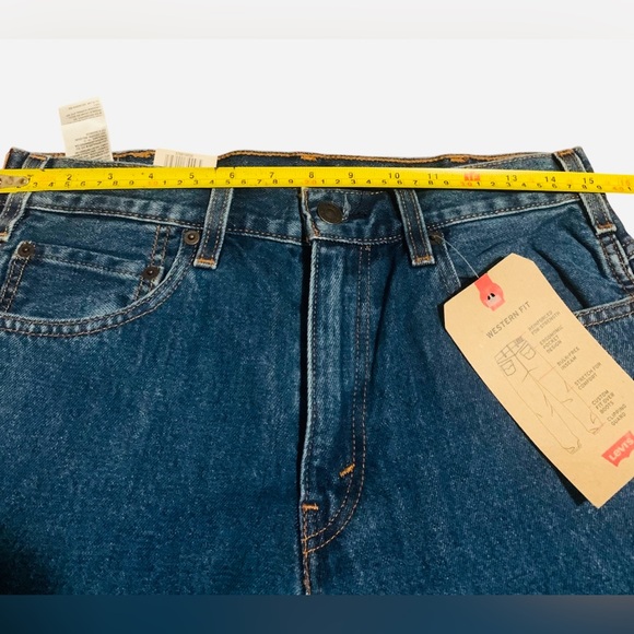 Levi's Western Fit Men's Dark Blue Relaxed Jeans. 100% Cotton - Picture 10 of 12